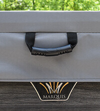 Premium handles with rubber grip on Thermal Guardian spa covers